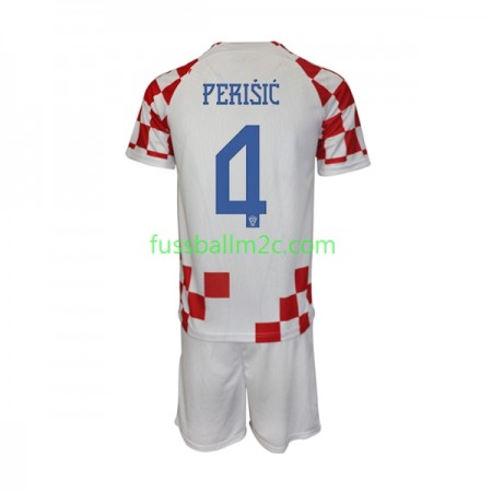 Fußballtrikots Kroatien Perišić 4 Kinder Heim Trikotsatz WM 2022 Fußballtrikots Kroatien Perišić 4 Kinder Heim Trikotsatz WM 2022